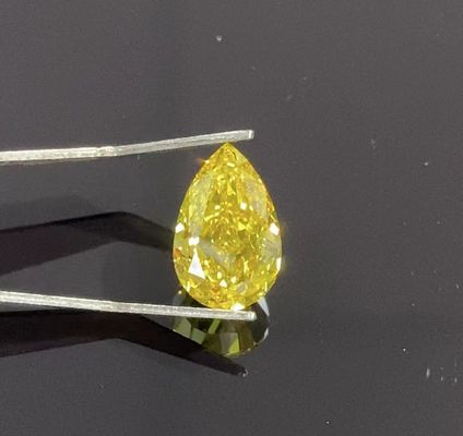 Peervormig laboratorium gemaakt gele Boor de Juwelendecoratie tot van de diamantenlaser