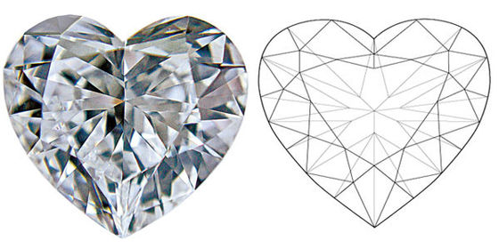 ZKZ-Vorm van het de Diamanten1.3-2ct Hart van Diamanten de Buitensporige CVD Laboratorium Gekweekte