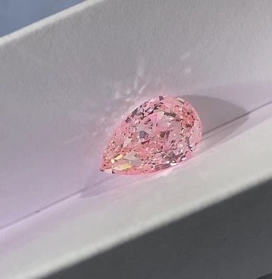 VS1-VVS1 laboratorium Gemaakt Roze Diamond Pear Modified Brilliant Cut 1.1ct-1.5ct