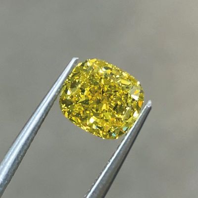 Het kussen sneed HPHT-Laboratorium de Gekweekte Gele Diamond All-vormen beschikbaar zijn