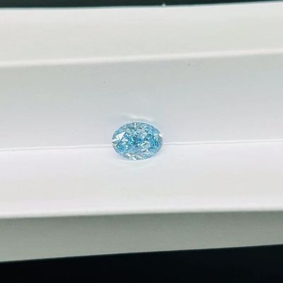 ZKZ Diamanten 1 karaat Oval los Lab Groeide Blauwe Diamanten VVS2