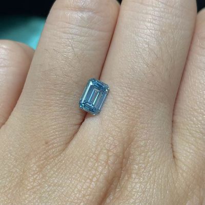 10 Mohs Blauw Laboratorium Gekweekt Verklaard Emerald Cut Diamond IGI