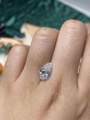 Multi Gekweekte de Diamant1.58ct Peervormige Witte Cultuur van Groottecvd Laboratorium