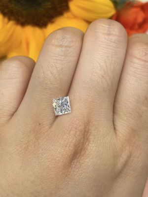 1-1.99Carat Kleurloze Losse Prinses Cut Lab Grown Diamond Studs