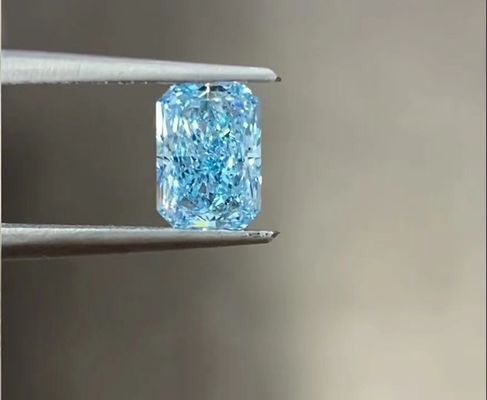 4ct 10 van de de Diamanten Stralende Briljante Besnoeiing van Mohs de Laboratorium Gekweekte Blauwe Grote Grootte