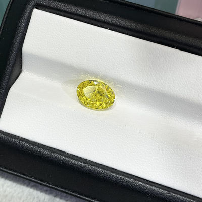 Canary Yellow Lab Grown Diamond Oval Cut 2.1ct IGI gecertificeerde diamant