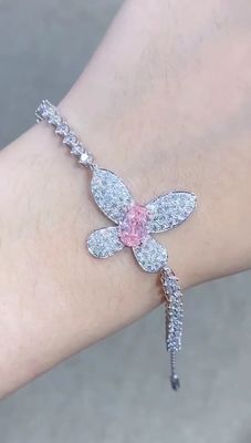 Loze synthetische diamanten armband vlinder product juwelen productie oorbellen halsketting