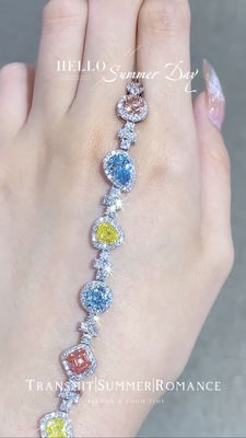 Kleurenlab gemaakt Diamanten Armband Candy Armband Lab Diamanten Juwelen