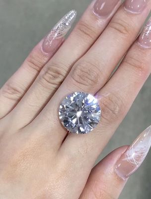 Grote grootte losse 7ct lab gemaakt witte diamanten G kleur ronde briljante snit voor halsketting