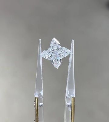 Lab Made Diamonds CVD IGI Certified Synthetic Diamonds Vierblaadje klaver Ring Halsketting