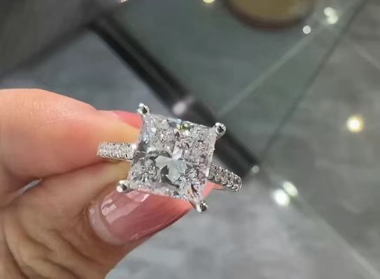 Laboratorium Diamanten Juwelen Prinses Laboratorium Groeide Diamanten Juwelen Diamanten Ringen Stud Oorbellen
