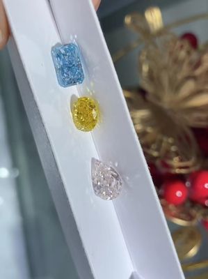 Lichtroze Lab Groeide Diamant Losse Diamant Lab Gecreëerde Kleurrijke Diamanten