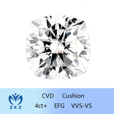 Grote grootte 4CT+ kussensvorm CVD Lab Groeide diamant primaire bron fabriek