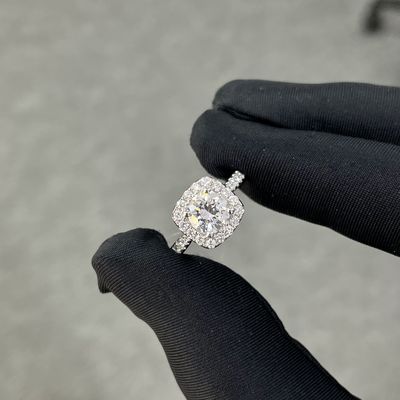 1.008ct Ronde D/E VVS CVD Witte Diamanten Ring Lab Groeide Diamanten Ringen met IGI Certificering