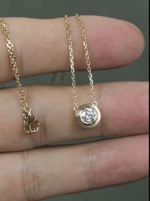 Ronde vorm Lab gegroeide diamanten hangertjes voor cadeau Lucky Eye halsketting hangertje sieraden