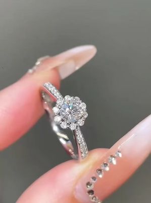 Zonnebloem Lab Groeide Diamanten Ringen Geschenk Aanzoek Verloving Huwelijk Ringen