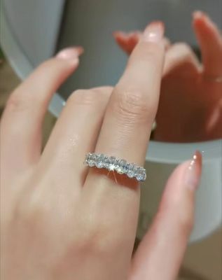 Oval Eternal Lab Groeide Diamanten Ringen Voor Huwelijk Geschenk Aanzoek Ring