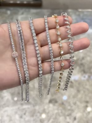 Fijn sieraden Lab Groeide Diamanten Armband Carbon DEF Kleur Fancy Shape Tennis Armband